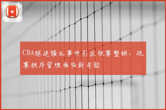 CBA球迷骚乱事件引发联赛整顿,观赛秩序管理面临新考验